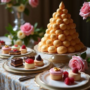 Flux_Dev_A_beautifully_styled_and_ornate_dessert_table_setting_1 The Art of Dessert Presentation